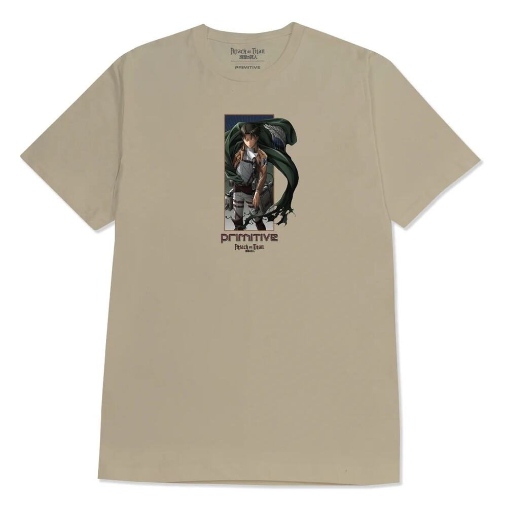 Primitive Skate Men's X Attack on Titan Levi Short Sleeve Tee T-Shirt in Large